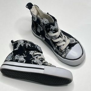 H&M Motorcycle Print High Top Slip On Shoe Sneaker